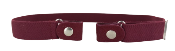 Gesploze Riem - Elastische Riem - Gespvrije Riem - Kleur: Bordeaux Rood - 100% Echt Leer