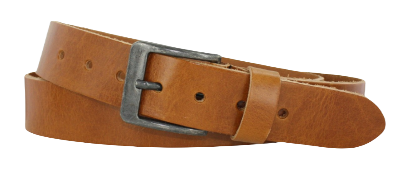 Lederen Riem - Kleur: Cognac - 100% Echt Leer