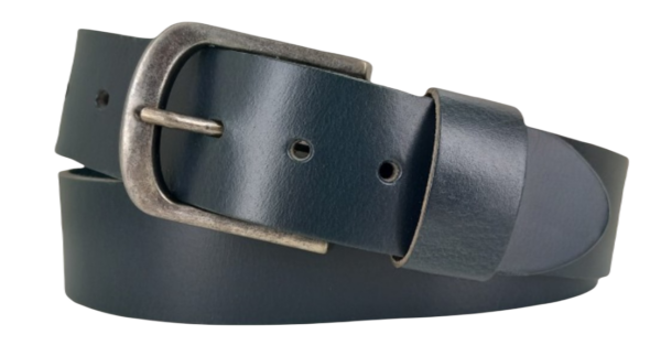 Leren Riem 4.5cm - Kleur: Navy - 100% Echt Leer