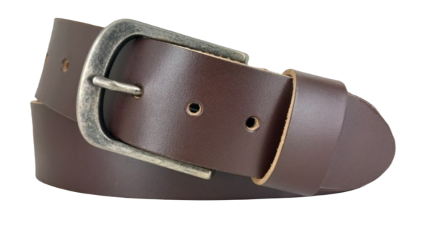 Leren Riem 4.5cm - Kleur: Roodbruin - 100% Echt Leer