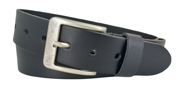 Leren Heren Riem 4cm - Kleur: Zwart - 100% Echt Leer