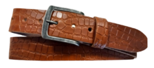 Lederen Heren Riem - Kleur: Cognac - 100% Echt Leer