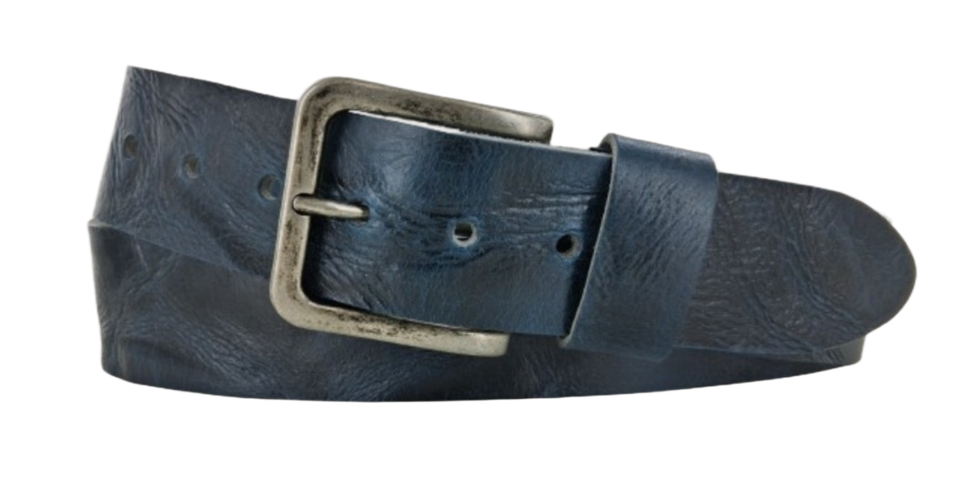 Dames Riemen - Kleur: Navy - 100% Echt Leer